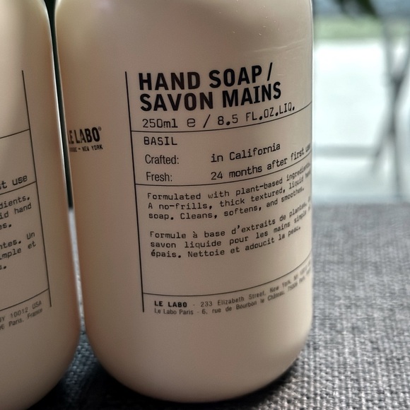 NEW 2xLe Labo Basil Hand Soap 8.5 oz. - Picture 4 of 5